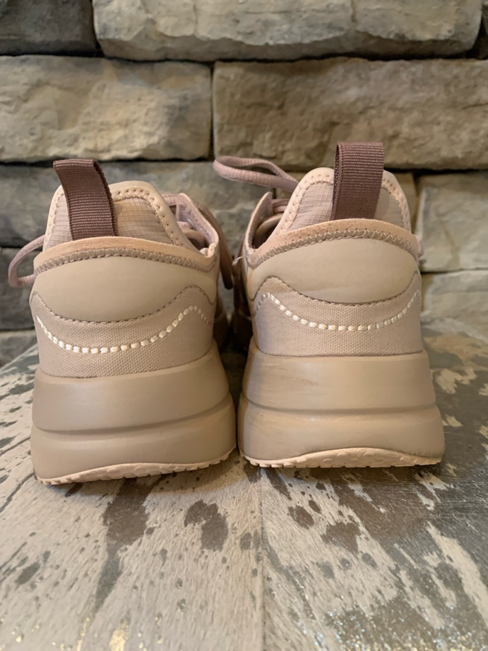Adidas Cloudfoam Women's Blush Beige Sneakers - Picture 5 of 11